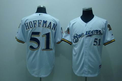 Milwaukee Brewers #51 Hoffman white[40th patch] Jerseys,We sell and wholesale Milwaukee Brewers #51 Hoffman white[40th patch] Jerseys on line form chian!